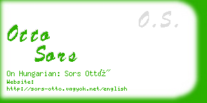 otto sors business card